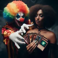 Payaso Con Cartas Magic The Gathering Y Mujer [012].jpg