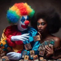 Payaso Con Cartas Magic The Gathering Y Mujer [057].jpg