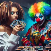Payaso Con Cartas Magic The Gathering Y Mujer [059].jpg