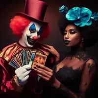 Payaso Con Cartas Magic The Gathering Y Mujer Negra [080].jpg