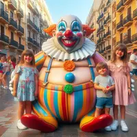 Payaso Gordo Con Hijas E Hijo En Valencia [046].jpg
