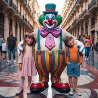 Payaso Gordo Con Hijas E Hijo En Valencia [013].jpg