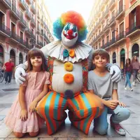 Payaso Gordo Con Hijas E Hijo En Valencia [050].jpg
