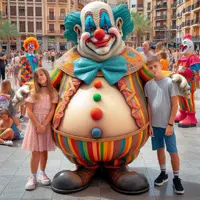 Payaso Gordo Con Hijas E Hijo En Valencia [022].jpg