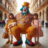 Payaso Gordo Con Hijas E Hijo En Valencia [045].jpg