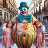 Payaso Gordo Con Hijas E Hijo En Valencia [048].jpg
