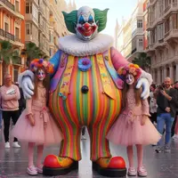 Payaso Gordo Con Hijas E Hijo En Valencia [033].jpg