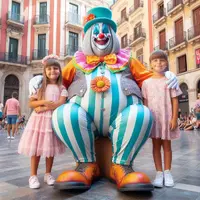 Payaso Gordo Con Hijas E Hijo En Valencia [047].webp