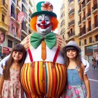 Payaso Gordo Con Hijas E Hijo En Valencia [040].webp