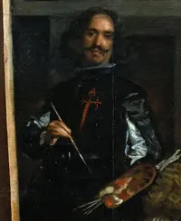 Velazquez se autorretrato pintando en 1656 en su cuadro mas emblematico Las meninas.webp